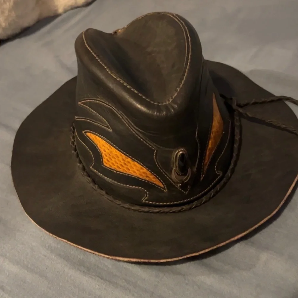 Leather Cowboy Hat